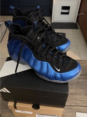 Nike Blue and Black Foamposite Sneakers